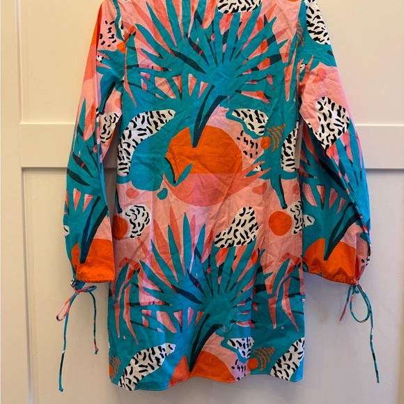NWT mini dress or swimsuit cover up by Celina Moon size small in Tropical design - Picture 6 of 6